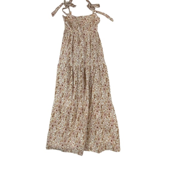 House of Harlow 1960 Dresses & Skirts - House of Harlow 1960 Tan Floral Tie Shoulder Smocked Tiered Maxi Dress Womens S